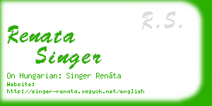 renata singer business card