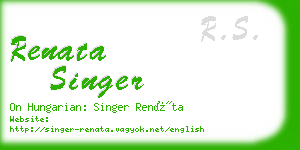 renata singer business card